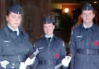 Cadets greeting participants at the Tillicum