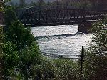 Skeena River at old bridge - June 12, 2002, 8:30 a.m.