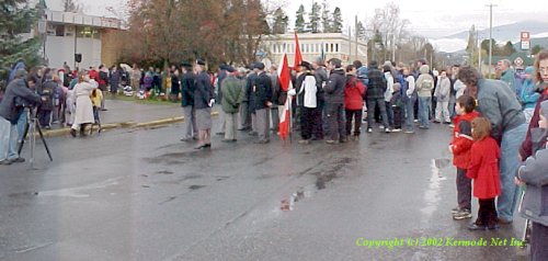 Gathering at the Centopath for the Wreath Laying